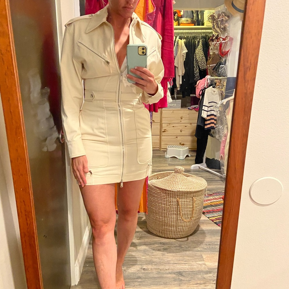 Victoria Beckham TAGS ON Beige Dress